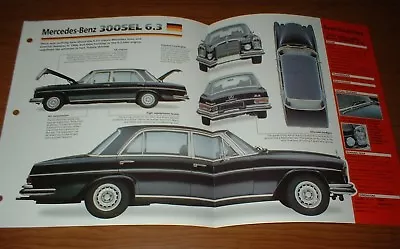 ★★1969 Mercedes-benz 300sel 6.3 Original Imp Brochure Info W108 W109 69 300 Sel★ • $11.69