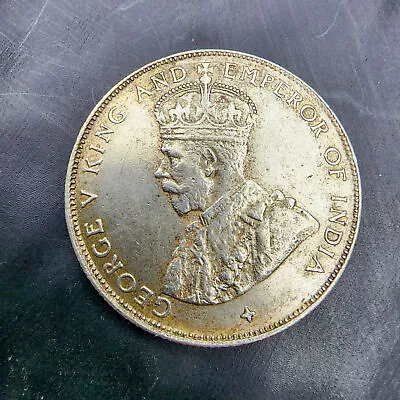 1920 Silver Straits Settlements Malaysia 50 Cents KM35.1 - About UNC Old Coin 🪙 • $35.95