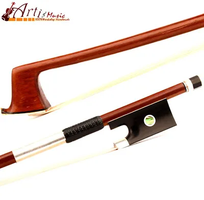 E.Sartory Style Master IPE Violin Bow 4/4 Ebony New Eye Frog Silver Parts Stiff • $176.85