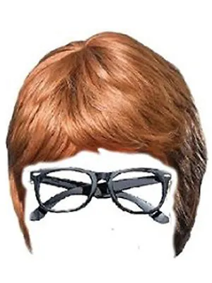 £14.49 • Buy Austin Powers 2 Pcs Set Brown Wig And Glasses Groovy 60's Swinging Costume Fancy