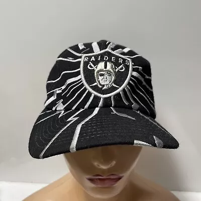 Vintage Los Angeles Raiders NFL Pro Line Starter Hat Shockwave Cap Snapback • $129.99