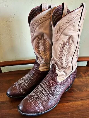 Vintage Tony Lama Leather Cowboy Boots Men’s Size 11 D Texas • $64.99