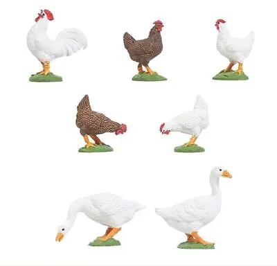 Pola 331896 G Scale Chickens & Geese Figures (Set Of 7) • $37.39
