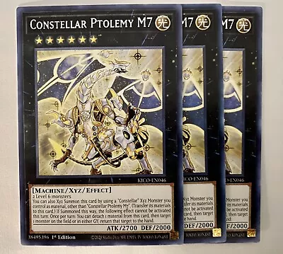 Yugioh! 3x Constellar Ptolemy M7 KICO-EN046 Rare 1st Ed NM • $1.70