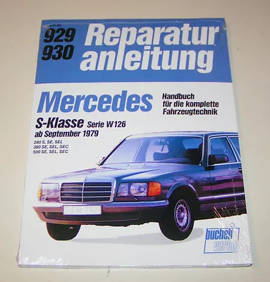 Repair Manual Mercedes S CLASS Type W126 280/380/500 S / Se/Sel / Sec • $39.63