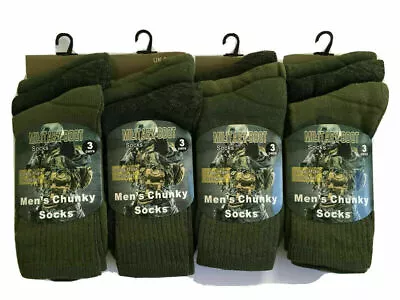 Mens Military Socks Army Thermal Hiking Boots Walking Combat Warm 6-11 • £5.99