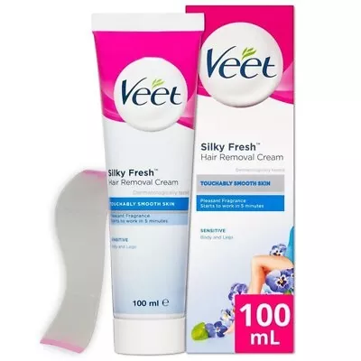 Veet Silky Fresh Hair Removal Cream With Aloe Vera & Vit E Sensitive Skin 100ml • $10.99