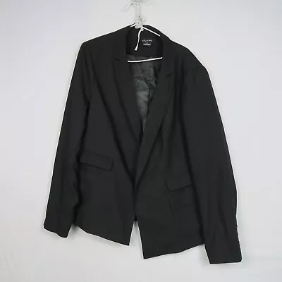 City Chic Women Blazer Jacket Medium Or 18(AU) Plus Size Black Collared Formal • $25.99