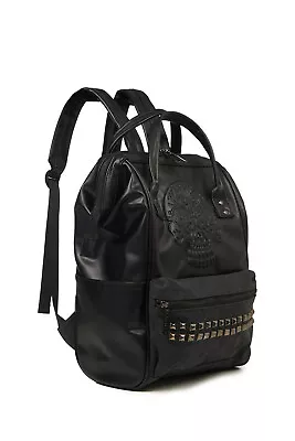 £42.99 • Buy BANNED Apparel Black Punk Emo Rockabilly Gothic Skull Androginy Bag Backpack