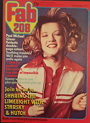 Fab 208 Magazine 12 March 1977 - Paul Michael Glaser Donny Osmond • £13.80