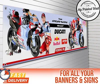 Gresini Racing Team 2024 Marc Marquez Moto GP Banner For Garage Workshop Etc • £17.99