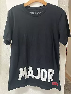 Major Lazer T-shirt M Fitted Peace To The Mission Electronic Hip Hop Black EUC • $15