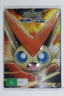 Pokemon Black + White : Embossed Case : 2 DVD Set Region 4 New Sealed • $11.95