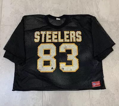 Men's XL Sand-Knit Pittsburgh Steelers #83 NFL Football Practice Jersey USA MADE • $19.99