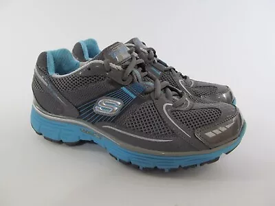 Skechers Tone Ups Womens Size 6.5 Gray Blue 11751 Fitness Walking Toning Shoes • $22.95