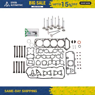 Head Gasket Set Intake Exhaust Valves Fit 90-92 Nissan Axxess Stanza 2.4L KA24E • $109.99