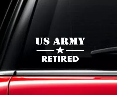US Army Retired Decal Vinyl Car Window Sticker ANY SIZE • $10