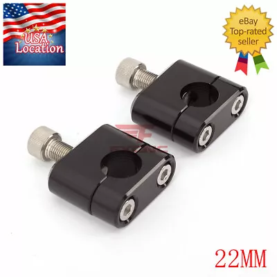 HandleBar Fat Bar Mount Clamps Riser Adapter 7/8'' 22mm For Dirt Bike ATV CNC US • $20.97