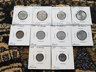 Poland : Collection Of 10 Different Circulated Coins - V • $5