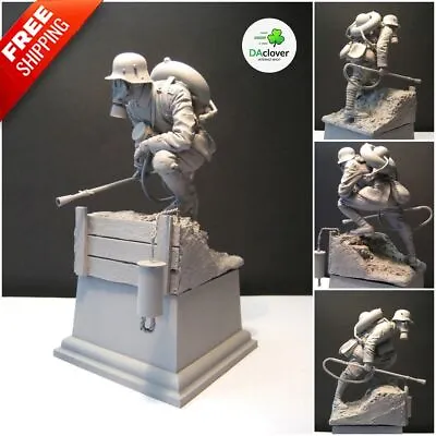 £24.42 • Buy 1/16 Scale Unpainted Resin Model Figure Kit Military Soldier Biohazard Figurine