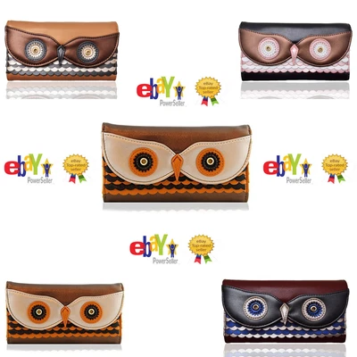 £9.80 • Buy Ladies OWL Faux Leather Evening Party Purse Clutch Bags Wallet Animal 3D Shape 