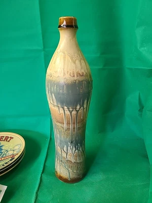 $50 • Buy Studio Art Pottery Drip Glazed Bottle Vase 17  Signed Ceramics 