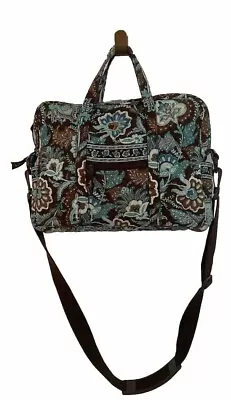 Vera Bradley Java Blue Laptop Bag With Shoulder Strap - Retired • $24.95