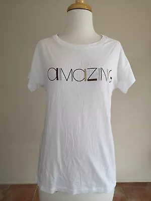 $6 • Buy Mango Woman's T-shirt White Short Sleeve  Amazing  Size XS