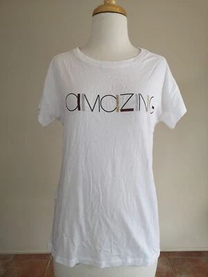 $6 • Buy Mango Woman's T-shirt White Short Sleeve  Amazing  Size XS