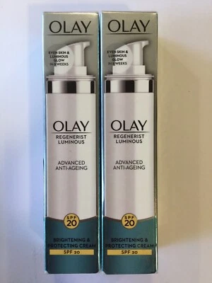 $56.98 • Buy 2 X Olay Regenerist Luminous Advanced Anti-Ageing Brightening Cream SP20 - 50ml
