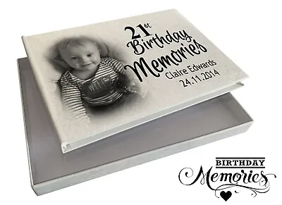 21st Birthday Guestbook Album Personalised Memorial Guestbook Signing Album. • £26.99