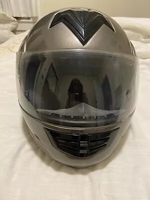 Vega Altura Xpv Dot Motorcycle Helmet - Gray Full Face Men's Size Medium • $48.99