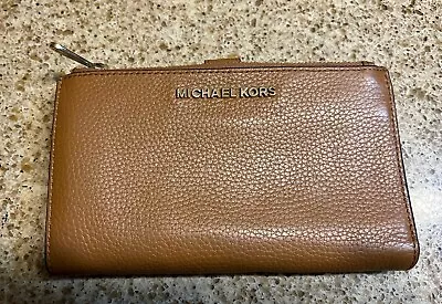 Fashion Michael Kors Wallet Women’s Double Zip Phone Wristlet Rust/Orange • $15