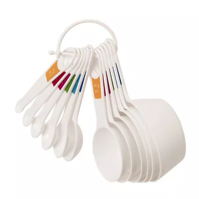 Lifetime Brands Farberware Plastic White Measuring Spoon And Cup Set • $11.33
