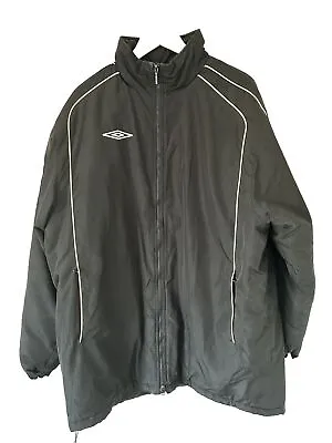 Umbro Coat  Football Manager Weather Coat Jacket Size XXL Blue Sq Bet • £19.99