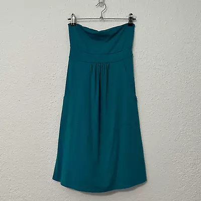 Susana Monaco Women's Teal Green Strapless Stretch Baby Doll Tube Dress Size S • $24.99