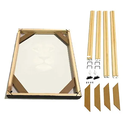 £12.53 • Buy 4 Sizes DIY Wooden Photo Frames Kit For Canvas Painting Art Stretcher Strip Wrap
