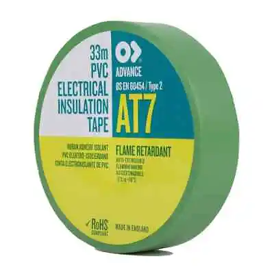 Premium Quality PVC Electrical Insulation Tape – Advance AT7 19MM X 33M • £5.98