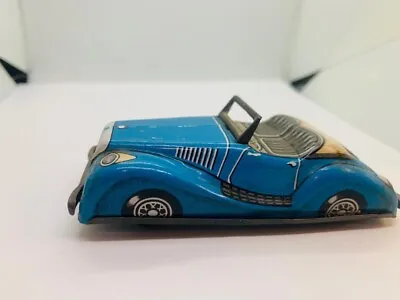 VINTAGE CAR TOY TIN FRICTION LITHO MG CONVERTIBLE ENGLISH ROADSTER JAPAN 1950s • $60