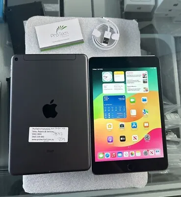 Apple IPad Mini 5 A2124  - 64GB / Wi-Fi + Cellular / Space Grey - Warranty • $355
