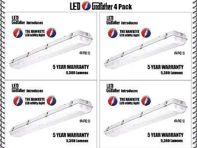 Paint / Spray Booth LED Light Fixture 4' Two Lamp Commercial Grade Bright 4 PACK • $346