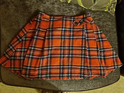 £3 • Buy Childrens Girls Red Tartan Skirt Size 10-11 Years Old