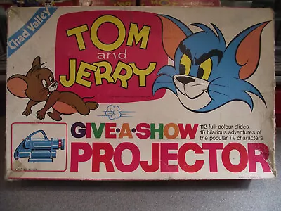 Chad Valley Tom & Jerry Give-A-Show Projector & 21 Slide Cards (Dr Who) • £29.31