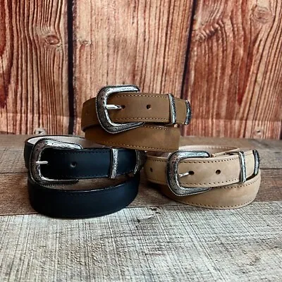 Kid Youth Western Buckle & Belt Leather Cowboy Cowgirl Rodeo Cinto Vaquero Ninos • $22.95