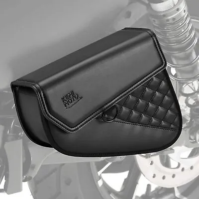 Synthetic Leather Motorcycle Swingarm Bag Tool Bag For Softail Sportster Dyna • $39.99