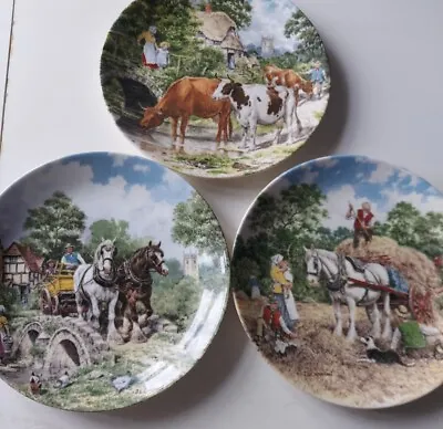 £9.99 • Buy 3 X Wedgwood LIFE ON THE FARM Collection Plates By L. Chapman  8   VGC