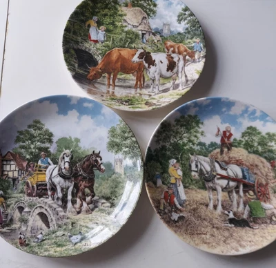 £9.99 • Buy 3 X Wedgwood LIFE ON THE FARM Collection Plates By L. Chapman  8   VGC