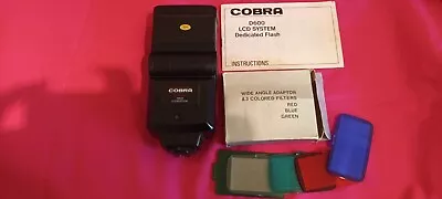 Cobra D600 LCD System Dedicated Flash For 35mm Film Cameras - Untested • £0.99