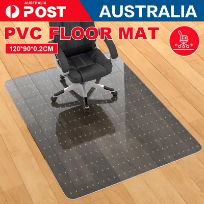 Chair Mat Office PVC Carpet Floor Protectors Home Room Computer Work 120X90CM • $29.99