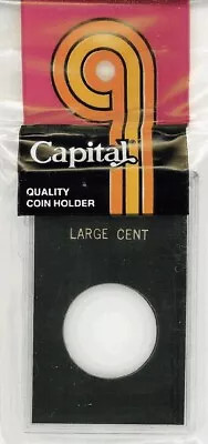 Capital Holder For Large Cent Coin 2x3  Black Snaplock Archival Quality Storage  • $10.47